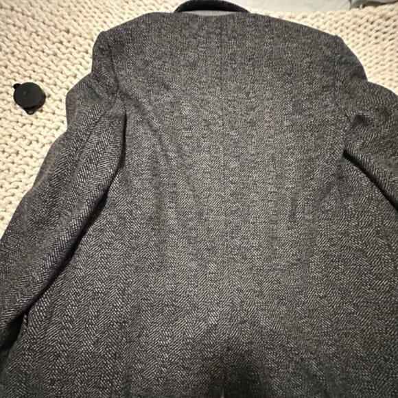 Black Brown 1826 - Men's Grey Herringbone Peacoat - Sz 38R (Medium) - Picture 5 of 5